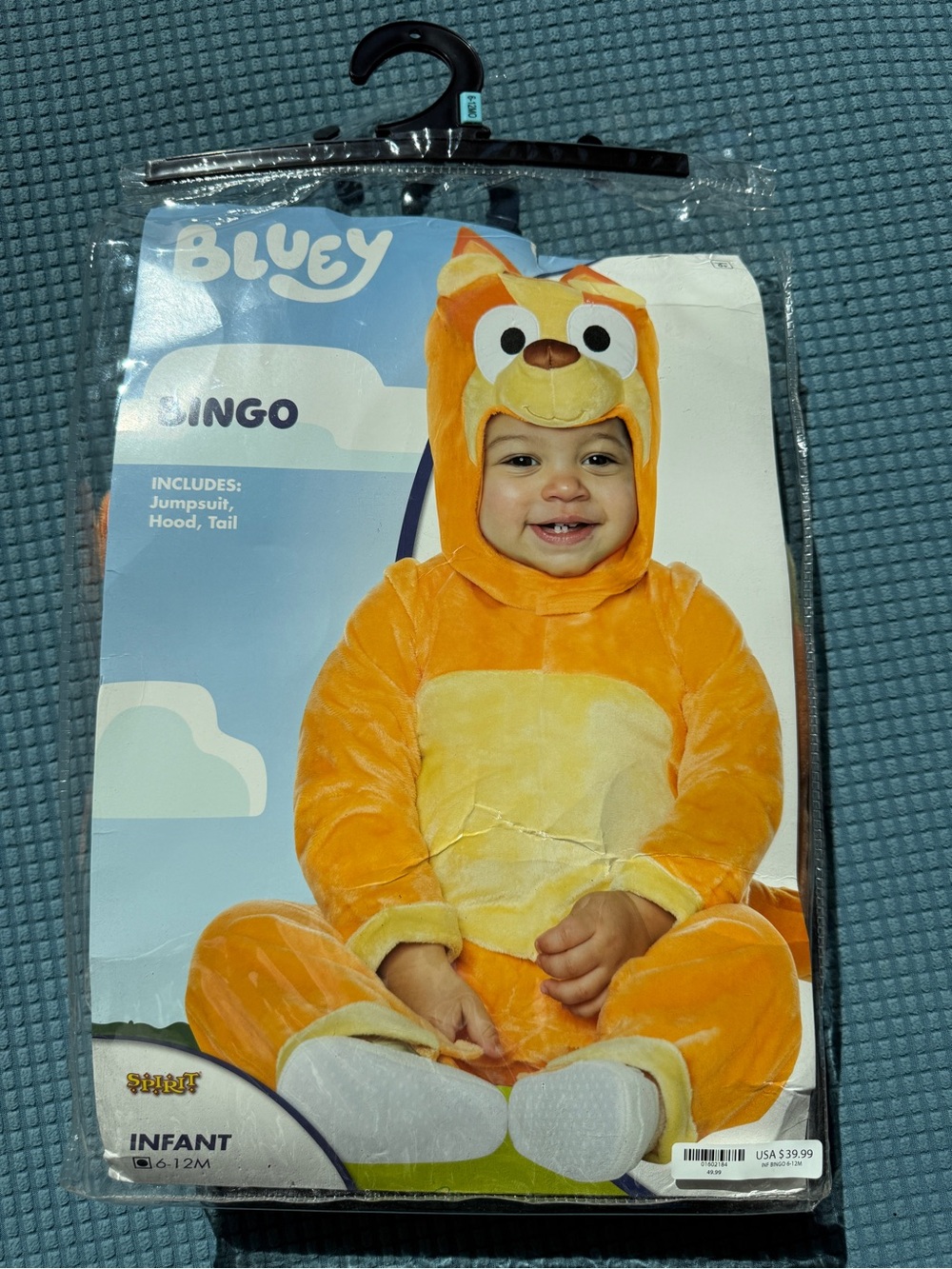 NEW in package Bingo (from Bluey) costume size 6M - 12M.